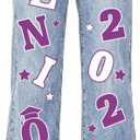 Gersoniel Class of 2026 Senior Iron on Transfers for Jeans Graduation Heat Transfer Stickers 2026 Senior Gift Decorations Iron on Patches for Backpack Jacket T-Shirt DIY Crafts(Purple)