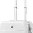 Hanke 16 Inch Underseat Carry On Luggage with Spinner Wheels Hard Shell Suitcases Mini Small Carry On Bag for Airline Approved TSA Luggage Lightweight Travel Suit Case(Smoke White)