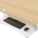 suptek Keyboard Tray Under Desk Pull Out with C Clamp Mount, Computer Keyboard & Mouse Tray, 25.6 (30 Including Clamps) x 11.8 inch Slide-Out Platform Computer Drawer for Typing, Carbon White, DSF1DJW