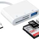 USB C SD Card Reader Adapter, Fermoved Type C Micro SD TF Card Reader Adapter, 3 in 1 USB C to USB Camera Memory Card Reader Adapter for New Pad Pro MacBook Pro and More UBC C Devices