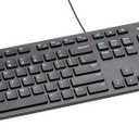 Amazon Basics Wired QWERTY Keyboard, Full-Sized, Black
