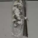 Artificial Mist Frost Flocking Pine - Wedding Plant Decoration, Plastic Green Plant for Flower Arrangements(White)