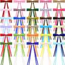 Mimorou 30 Pcs Silky Satin Hair Bows for Girls Women Bulk Ribbon Bow Bowknot Hair Clips with Long Tail Tassel for Women Girls Ponytail Holder Accessories