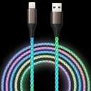 Light Up iPhone Charger Cord 3FT iPhone Charger Cable Colorful Gradual LED MFi Certified Lightning Cable Fast Charging for iPhone 14 13 12 11 Pro Max XR X SE 8 Plus, iPad iPod and More (Multicolored)