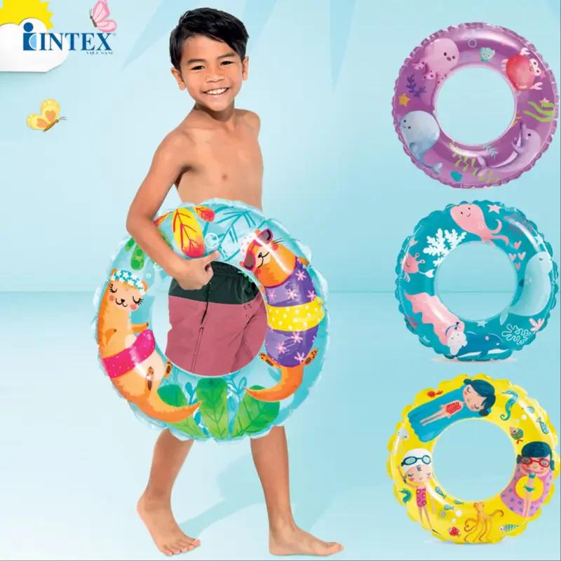 Bulk Pack x 3 Intex Swim Ring 61 cm/24 In Transparent