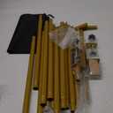 Over The Table Rod Stand with Clamps Adjustable 46"-100'' Length 29"-55" Height Gold Table Balloon Arch Stand with Storage Bag, Metal Decorating Rod Hanging