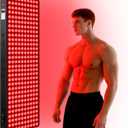 Red Light Therapy for Body, 660nm 850nm Near Infrared Light Therapy Panel, 300 Dual Chip LED Device with 1500W of Power, Ideal for Body, Face, Improve Sleep, Skin Health, Includes Hanging Kit & Handle