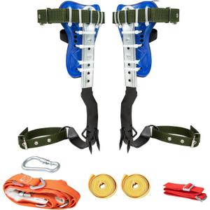 (Upgraded 2 Pack Tree Climbing Gears, Adjustable Tree Climbing Spikes with Harness Belt and Non-Slip Pedal, 304 Stainless Steel Tree Climbing Tool for Picking Fruit, Outdoor Sport