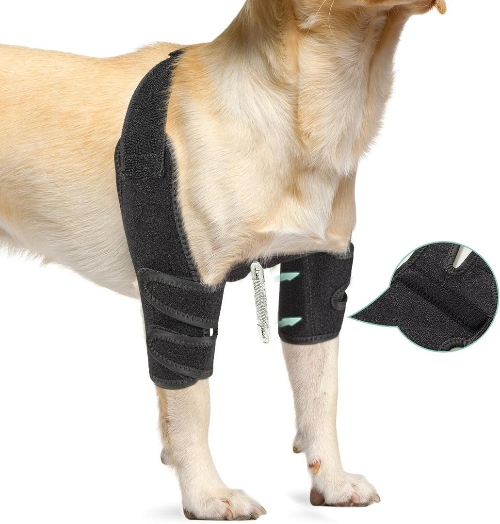 Dog Elbow Protector Brace for Canine Pads Elbow&Shoulder Support Callus, Hygroma, Dysplasia, Arthritis, Dislocation, Pressure Sores, with Metal Splints Wrap Both Left and Right Front Legs Medium