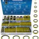 12 Sizes 378 Pcs Bonded Sealing Washer Kit,Automotive Self-Centred AC Seal Metal Rubber Gasket Repair Assortment Set M6 M8 M10 M12 M14 M16 M18 M20 M22 M24 M27 M30 (Metric)