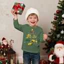 GLIGLITTR Toddler Boy Merry Christmas Shirts Construction Vehicle Truck Xmas Tree Long Sleeve Shirt Tops Kids Holiday Outfits