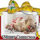 LARAINE Picture Photo Frame 4x6 Metal 2025 Christmas Bow High Definition Display Pictures for Tabletop Home Decorative Holiday Gift (Red)