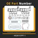 Head Gasket Set, 4.7L, for Dodge Ram 1500/Dakota/Durango, for Jeep Commander/Grand Cherokee 04-07, for Chrysler Aspen 07,for Mitsubishi Raider 06-07, V8 SOHC Vin Code: N J P,HS26157PT-1(77pcs)