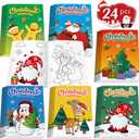 D-FantiX 24Pack Christmas Coloring Book for Kids, Christmas Party Favors for Kids, Holiday Activities Gift for Boys Girls, Xmas Treats Prizes Stockings Goodie Bags Stuffer Filler Party Supplies