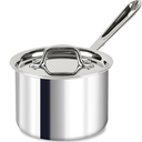 All-Clad D3 3-Ply Stainless Steel Sauce Pan with Lid 2 Quart, Induction, Oven Broiler Safe 600F, Multipurpose, Compatible w/ All Cooktops, For Restaurant or Home Kitchen, Pots & Pans, Cookware, Silver