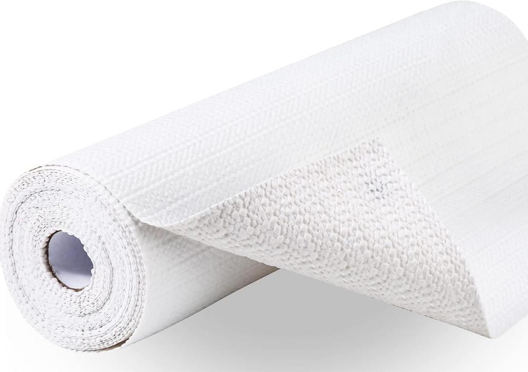 Premium Drawer and Shelf Liner for Cabinet, Non Adhesive Liner for Kitchen, Strong Grip Non Slip Shelf Liners for Kitchen Cabinets, Storage, Drawers, Shelves, Kitchenware and Tableware, White (12"W x 240"L)