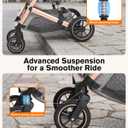 Pet Stroller with Detachable Carrier, Shock-Absorbing & Foldable
Dog & Cat Stroller for Small/Medium Pets, Convertible Car Seat, 4-Wheel Smooth Ride, Travel Carrier