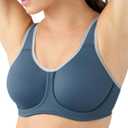 Wacoal Women's Simone Sport Underwire Bra, 855170 (Blue, US 34D)