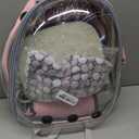 Lollimeow Cat Carrier Backpack, Bubble Expandable Backpack Carrier, Pets and Small Dogs,Airline-Approved, Designed for Travel, Hiking, Walking & Outdoor Use (Front Expandable-Pink)