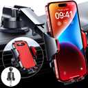 VANMASS [True Military-Grade] Car Phone Holder [Best Suction & Clip] Cell Phone Mount for Dashboard Windshield Vent Truck Cradle Dash Stand for iPhone 15 Pro Max 14 13 12 Android, Red