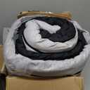 Anibedding Boho Comforter Set,8 Pieces Bed in a Bag Patchwork Striped Comforter Set,Boho Purple Bed Set King Size,Soft Microfiber Bedding Set for All Season(90"104")