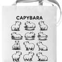 Capybara Tote Bag for Women Girls in My Capybara Era Reusable Grocery Shoulder Bag for Shopping Work Beach Travel Animal Lover Totes Gifts