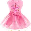 XPUDAC Dog Birthday Dress Puppy Clothes for Small Dogs Girl Birthday Party Tulle Pet Outfit, Cat Appeal-Small (Small(Chest-14"))