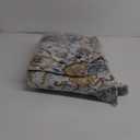 jinchan Round Rug 6ft Area Rug - Machine Washable 6'Circle Vintage Floral Non-Slip with Rubber Backing Ultra-Thin Low-Pile Carpet for Bedroom Living Room Dining Room Entryway (6'Round,Grey/Blue)