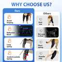 Double Dog Knee Brace for Torn Acl Hind Leg, Double Dog Leg Braces for Back Leg for Support,Acl Brace for Dogs, Built-In Hard Metal Spring Support,Outer Night Reflective Strip,Adjustable Strap (Small)