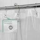 2 x Mrs Awesome Clear Shower Curtain Liner with 3 Magnets, 72x72 Premium Flexible Sturdy Plastic Shower Curtain for Bathroom Lightweight, Waterproof, Clear