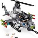AH-1 Cobra Attack Helicopter Building Block Set, Compatible with Lego Plane Set, Combat Aircraft Model Kit for Adults & Teens (512+ Pieces)