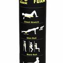 Foam Roller with Printed Exercises - 17.7''x 6'' Lightweight EPE/PE Exercise Roller Foam - Includes 12 Guided Stability, Mobility & Recovery Moves - Dual Color Instructional Design