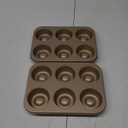 Brownie Bowl Pan 2 Pack, 6 Cavity Mini Round Cake Mold 3 Inch, Shortcake Tea Cookie Shot Mold for Baking - Gold (10.2" x 7.8", 12-cavity)