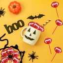 Fruidles Halloween Vampires Fangs Tattoo Lollipop Suckers Candy, Great for Goody Party Bag Fillers, Individually Wrapped (5 Pounds (Bulk))
