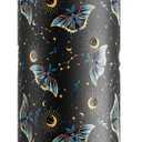 POWCAN 32 oz Insulated Water Bottle with 2-in-1 Straw and Spout Lid, Keep Cold 24H, Leak-Proof, BPA-Free, Double Wall Stainless Steel Water Bottle for Sports, Gym, Travel and School (Gilded Flutter)