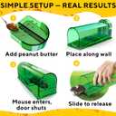 Humane Mouse Trap (2-Pack) Ultra-Sensitive Catch & Release Live Mice Traps Fast Home, Indoor & Outdoor Control Safe for Kids & Pets Reusable No-Kill Design
