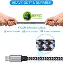 TAKAGI USB to USB C Cable (3Pack 6ft) USB A to Type C Cable Fast Charging Nylon Braided Data Sync Transfer Cord USB C Charger for iPhone 17 Pro Max/17 Air/16e/16 15 Pro/15 Plus/Galaxy S20 S10 Note 20