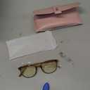 miyya Blue Light Blocking Glasses Women, Fashion Round Transparent Anti Blue Light Glasses with Anti Eyestrain & UV Glare Coffee