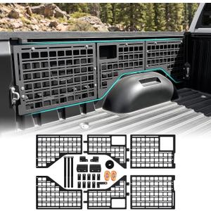 Side Truck Bed Molle Panel Rack System Compatible with 2022 2023 2024 2025 Toyota Tundra 5.5FT Accessories Cargo Storage Organizer Tools Rack Fit for 22-25 Toyota Tundra Accessories