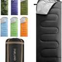 FARLAND Sleeping Bags 30℉ for Adults Teens Kids with Compression Sack Portable and Lightweight for 3-4 Season Camping, Hiking,Waterproof, Backpacking and Outdoors, Dark Grey, Large(86.6"x32.68")