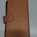 DuckSky Compatible with iPhone 17 Pro Max 6.9" Genuine Leather Wallet caseRFID Blocking4 Credit Card HolderReal Leather Flip Phone case Cover Women Men for Apple 17 Pro Max case Light Brown