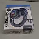 Ozeino Wireless Gaming Headset with Flip Microphone, RGB Lighting Gaming Headphones for PS5, PS4, PC - 2.4GHz USB & Type C Transmitter (Black)