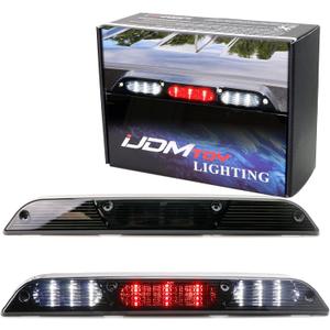 iJDMTOY Smoked Lens Full LED High Mount Third Brake/Stop Light Assembly Compatible with Ford 2015-2020 F-150, 2017-up F-250 F-350, 2019-up Ranger, 2022-up Maverick