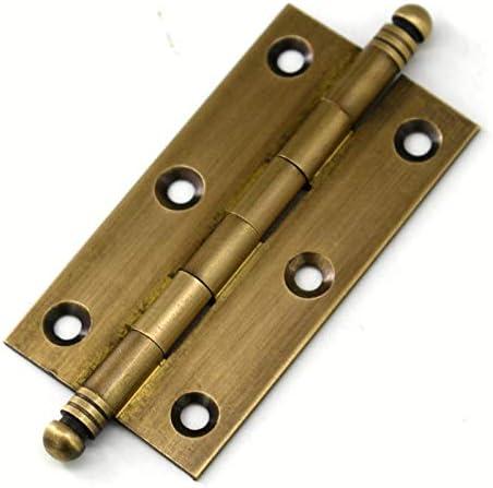 2Pack Decorative Antique Brass Kitchen Cabinet Hinges Bronze Furniture Cupboard Door Butt Hinges 3inch (2,3")
