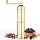 Decorative Handmade Turkish Black Pepper & Coffee Grinder, Refillable Turkish Spice Mill with Adjustable Coarseness, Manual Coffee Mill with Handle, Coffee Grinder Metal with Hand Crank (23cm)