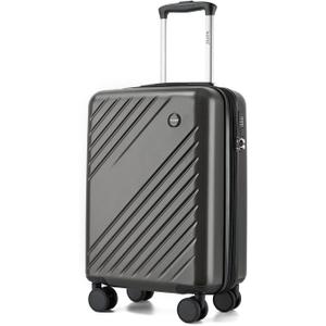 Kono 20in Carry On luggage with Expandable Layer Lightweight ABS+PC Grey