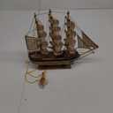 Smooth sailing boat model Mediterranean sailing boat wooden sailing boat furniture decoration room decoration (main brown)