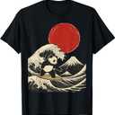 Panda Surfing Japanese T-Shirt Kids 12