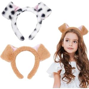 Melbelia 2PK Ear Headbands Ears Costume Headband Hair Band Cute Ear Hair Accessories for Themed Events and Party