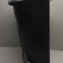 simplehuman 50 Liter / 13 Gallon Semi-Round Kitchen Step Trash Can with Secure Slide Lock, Black Plastic